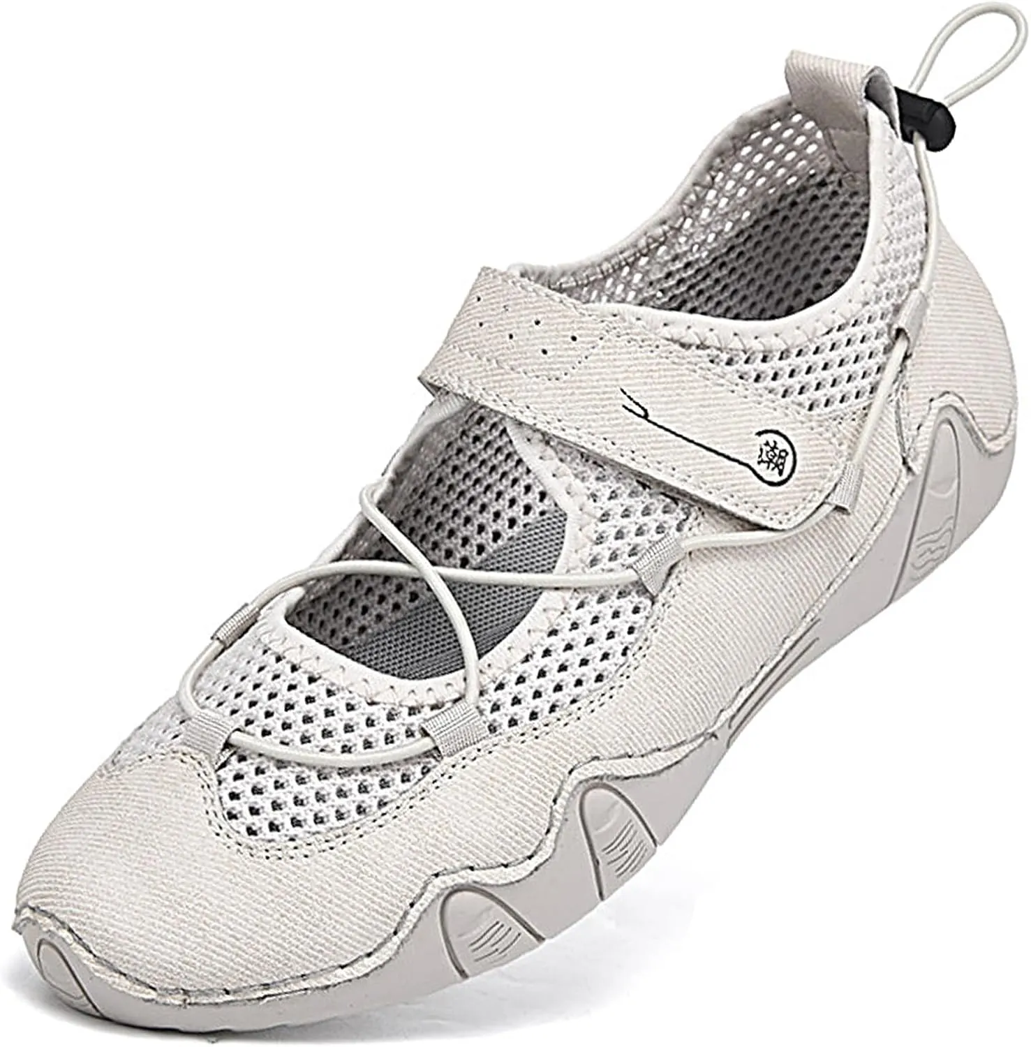 CrazySavage Women's Casual Breathable Flat Mary Jane Sneakers Adjustable Hook&Loop Walking Nurse Dress Shoes Closed Round Toe Lightweight Slip On Orthotic Working Shoe