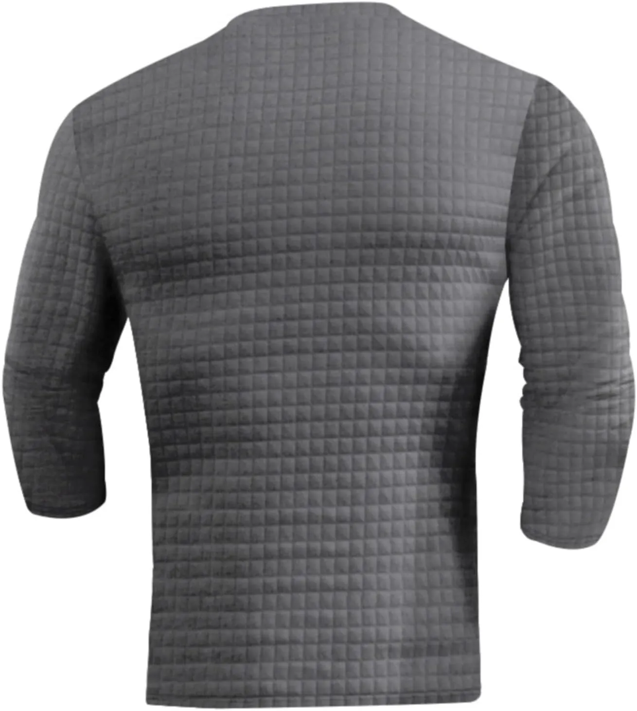 CRNTCEM Mens 2 Pieces Sweat Suits Lightweight Long Sleeve Waffle Knitted Workout Henley Sets Male Casual Jogging Tracksuits