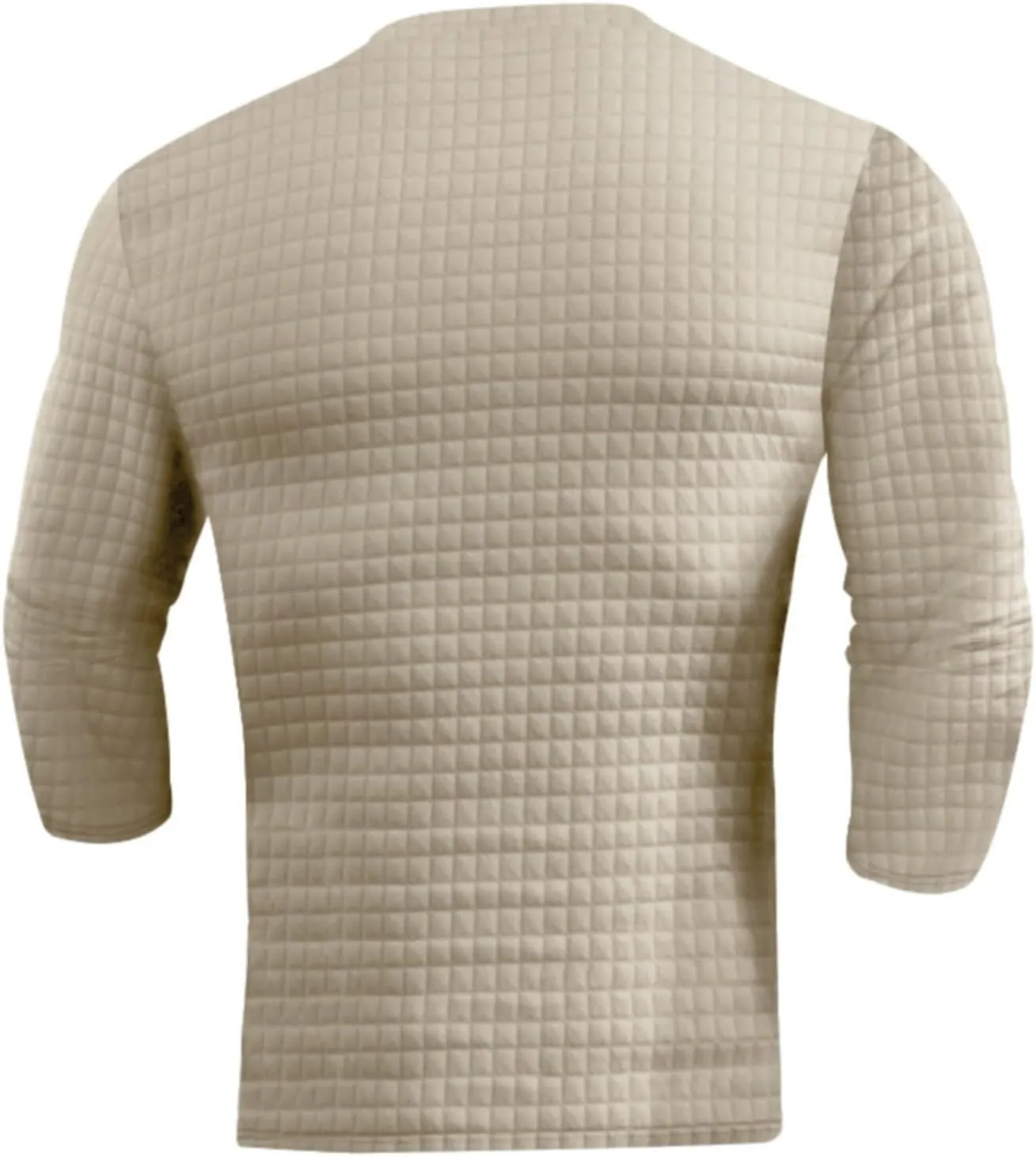 CRNTCEM Mens 2 Pieces Sweat Suits Lightweight Long Sleeve Waffle Knitted Workout Henley Sets Male Casual Jogging Tracksuits