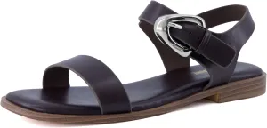 CUSHIONAIRE Cello Women's Ankle Strap Sandal With Cushioned Footbed and Adjustable Buckle