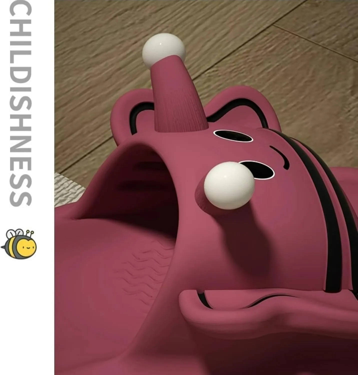 Cute Bee Slippers for Parent Child 1.5" EVA Thick Sole Lightweight Comfort Non-Slip Indoor Shower Sandals Outdoor Travel Beach Sandals Anti-Slip Soles