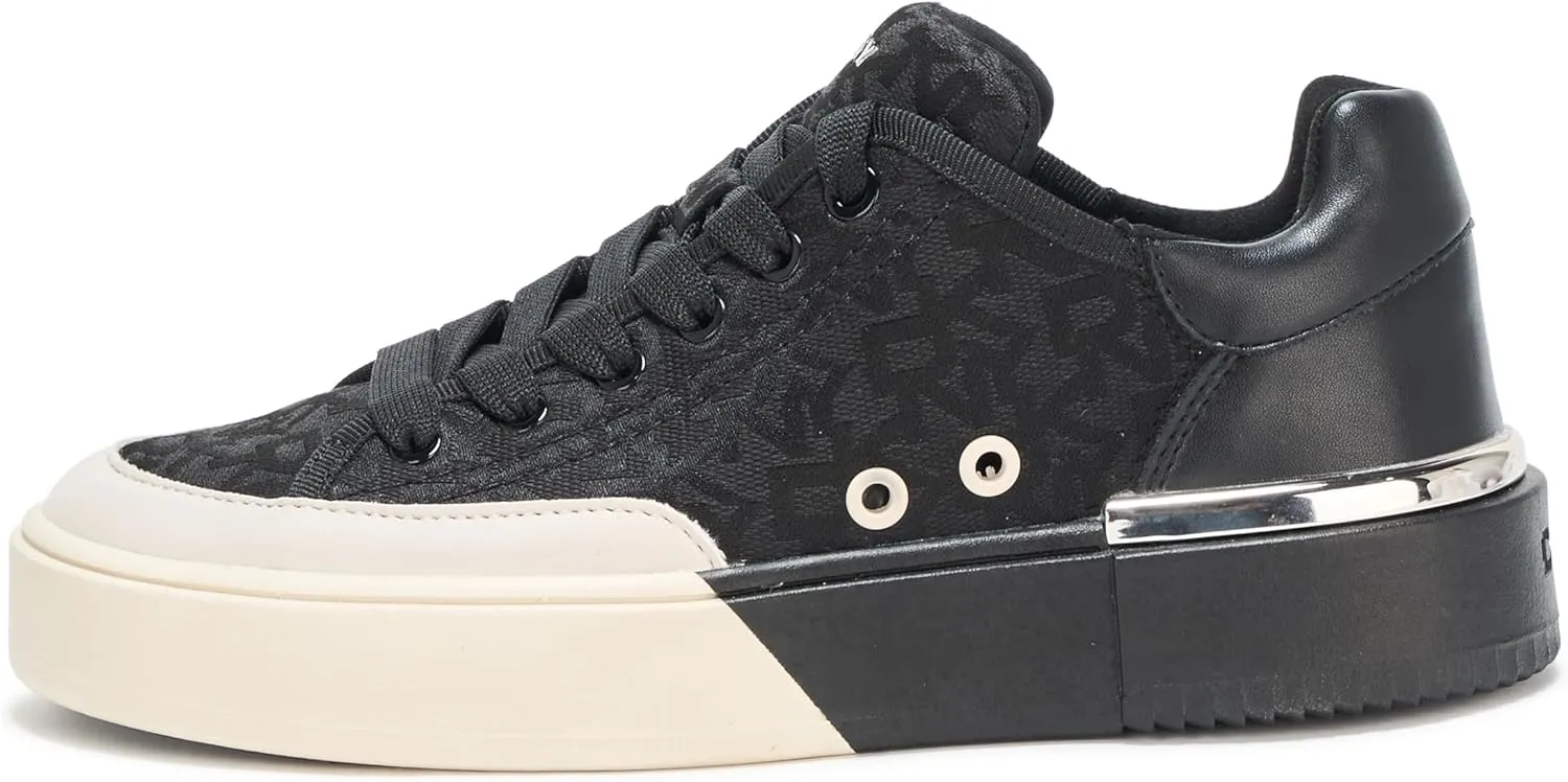 DKNY Women's Bradley Logo Platform Lace Up Sneaker