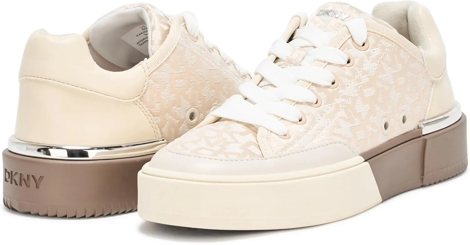 DKNY Women's Bradley Logo Platform Lace Up Sneaker