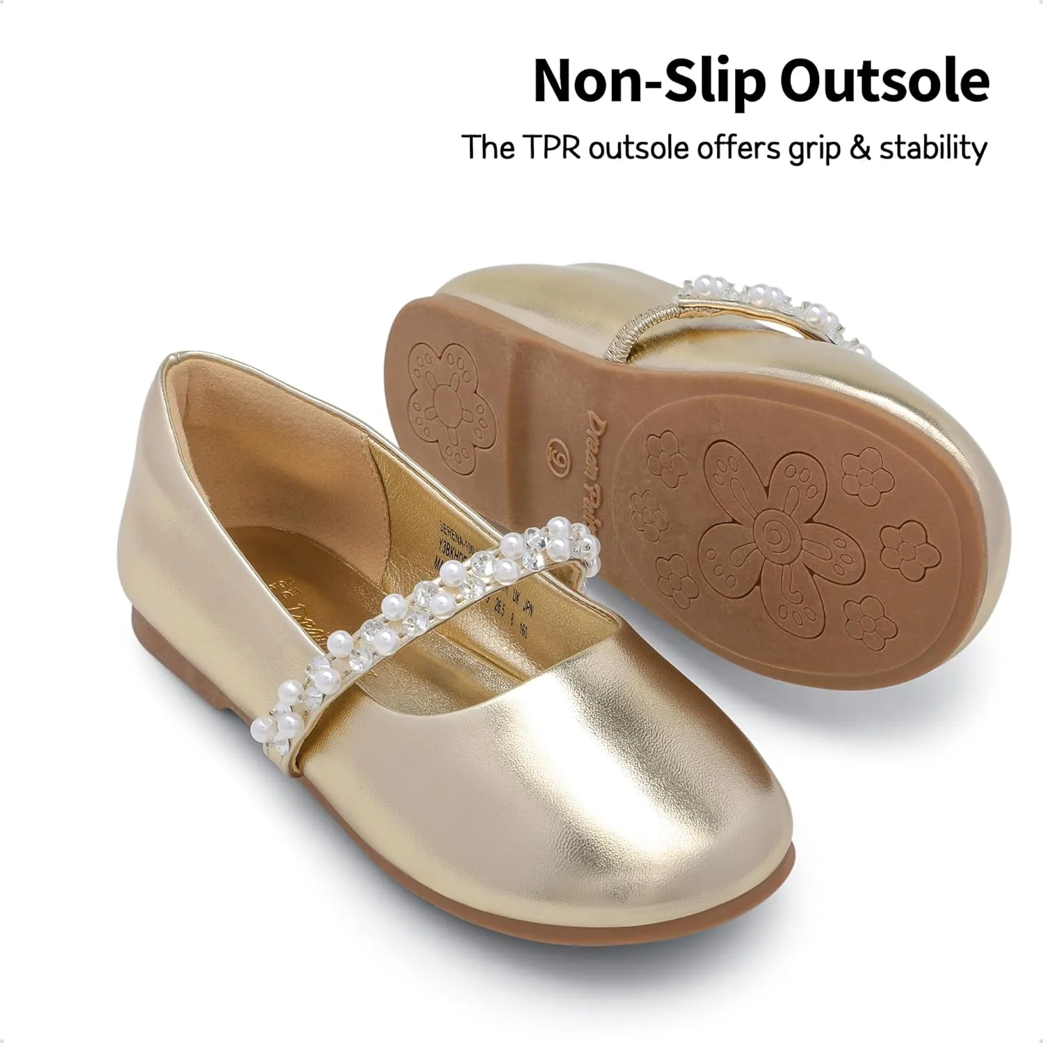 DREAM PAIRS Girls Mary Jane Dress Shoes Ballerina Flats for Wedding, Party (Toddler/Little Kid/Big Kid)