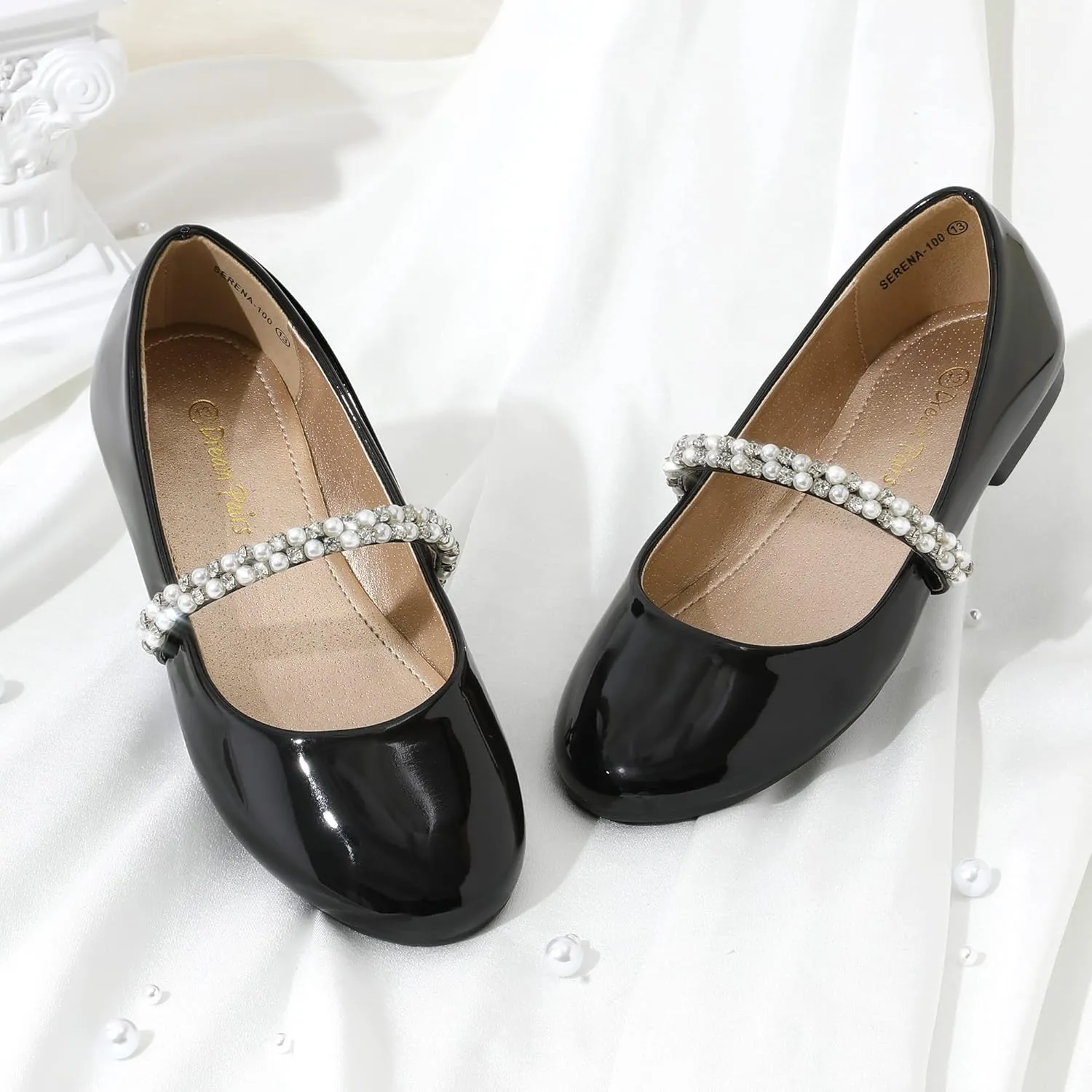 DREAM PAIRS Girls Mary Jane Dress Shoes Ballerina Flats for Wedding, Party (Toddler/Little Kid/Big Kid)