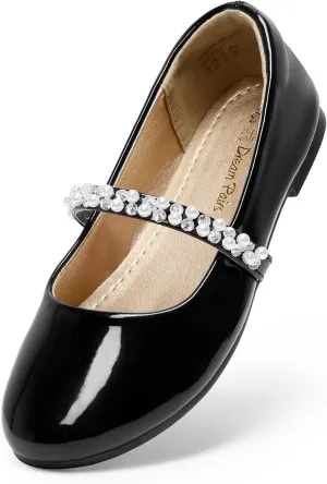 DREAM PAIRS Girls Mary Jane Dress Shoes Ballerina Flats for Wedding, Party (Toddler/Little Kid/Big Kid)