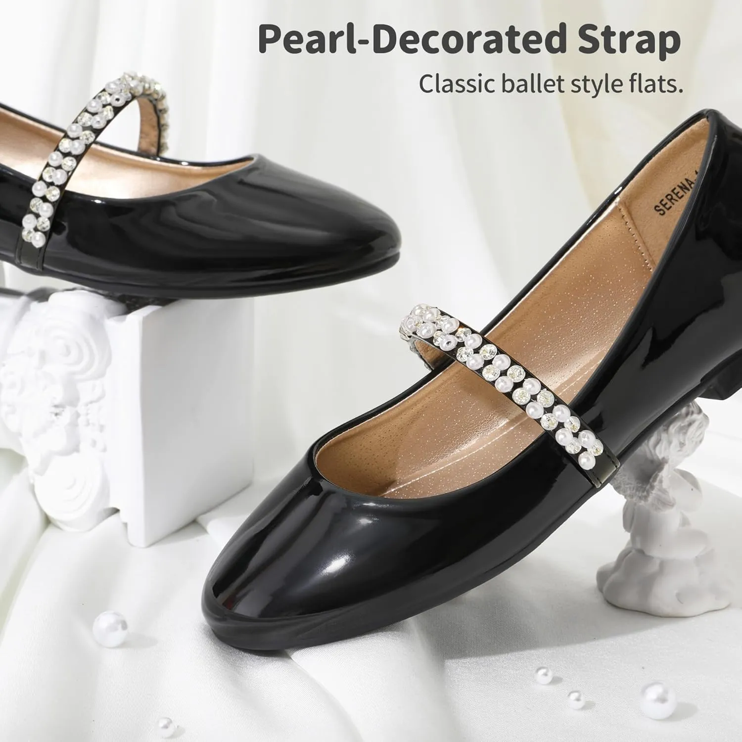 DREAM PAIRS Girls Mary Jane Dress Shoes Ballerina Flats for Wedding, Party (Toddler/Little Kid/Big Kid)