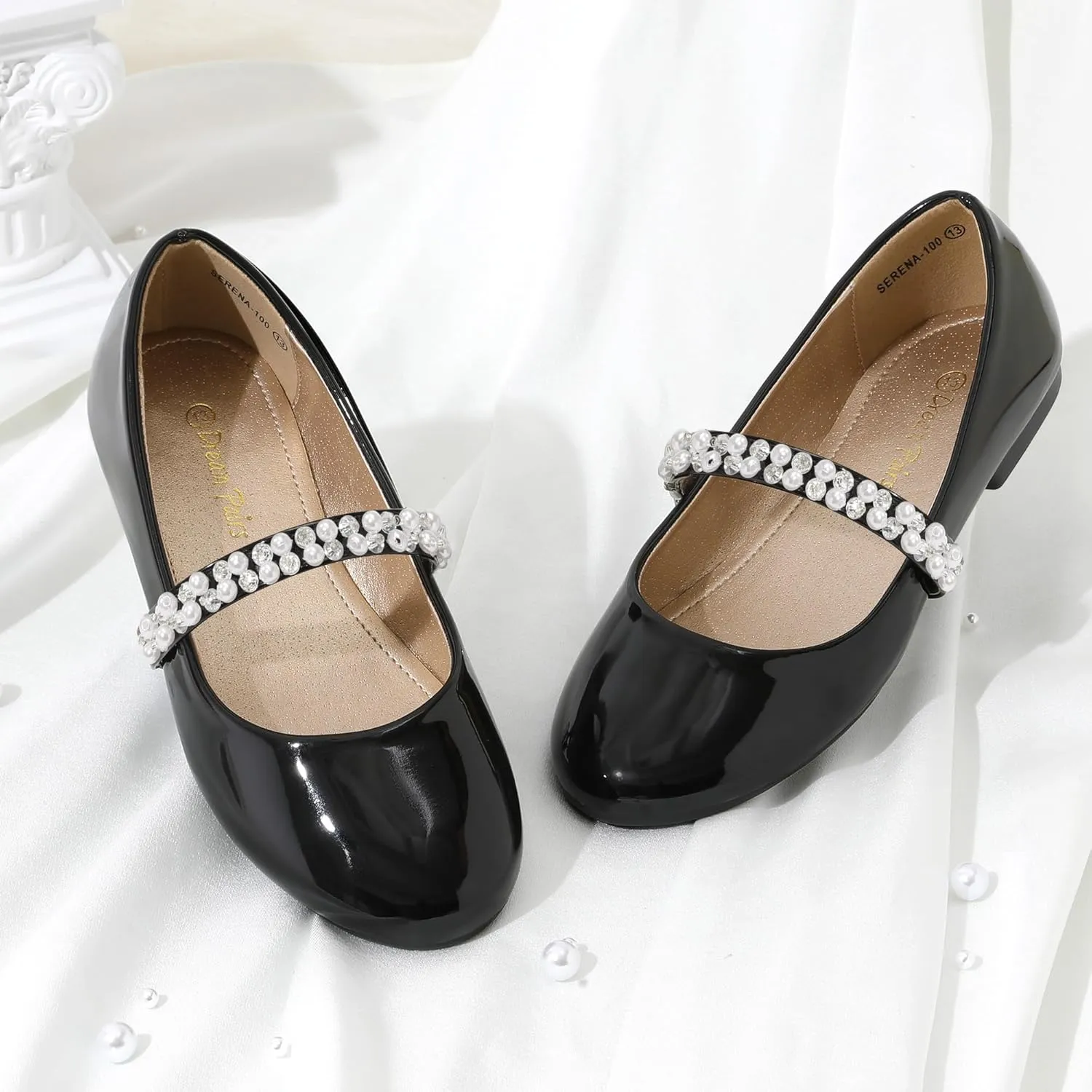 DREAM PAIRS Girls Mary Jane Dress Shoes Ballerina Flats for Wedding, Party (Toddler/Little Kid/Big Kid)