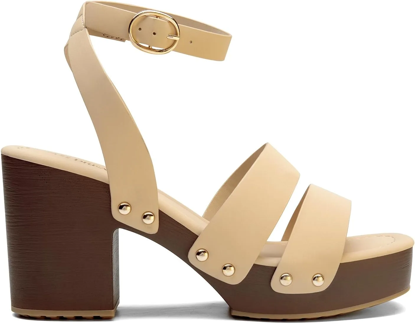 DREAM PAIRS Women's Chunky Platform Ankle Multi Strappy Heels Round Open Toe Summer Sandals