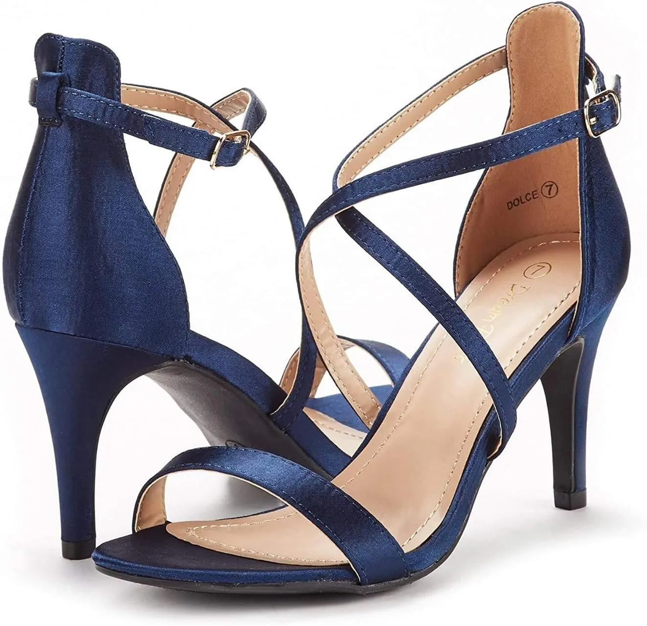 DREAM PAIRS Women's Dolce Fashion Stilettos Open Toe Pump Heel Sandals