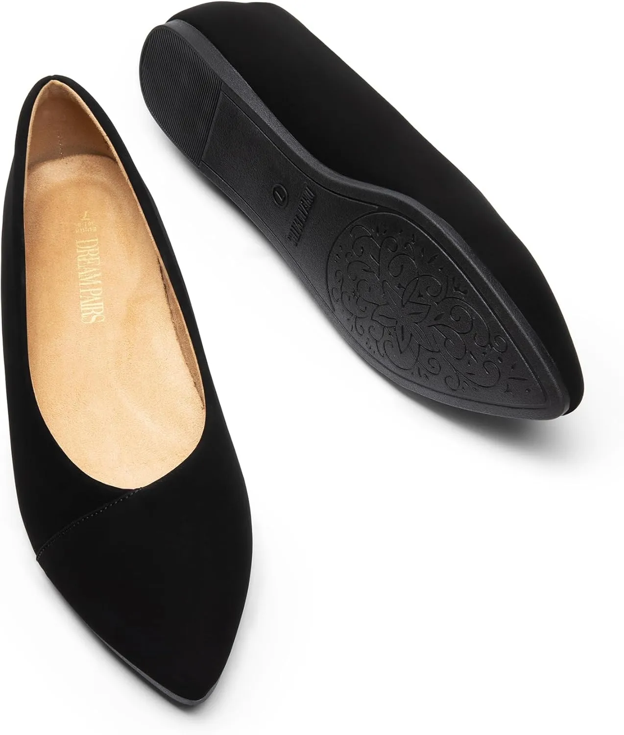 DREAM PAIRS Women's Pointed Toe Ballet Flats Dress Flats Comfort Dressy Flats Shoes