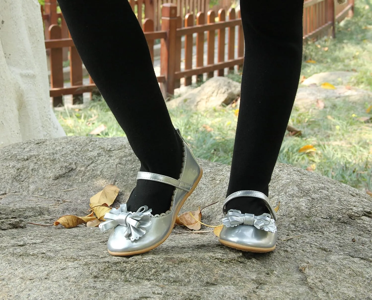 EIGHT KM Toddler Girls Dress Shoes – Girls Mary Jane Shoes | Mary Jane Flats - Ballet Flats – Party, Flower Girl, Wedding Dress Shoes for Girls – Comfortable & Non-Slip Design for Ages up to 7
