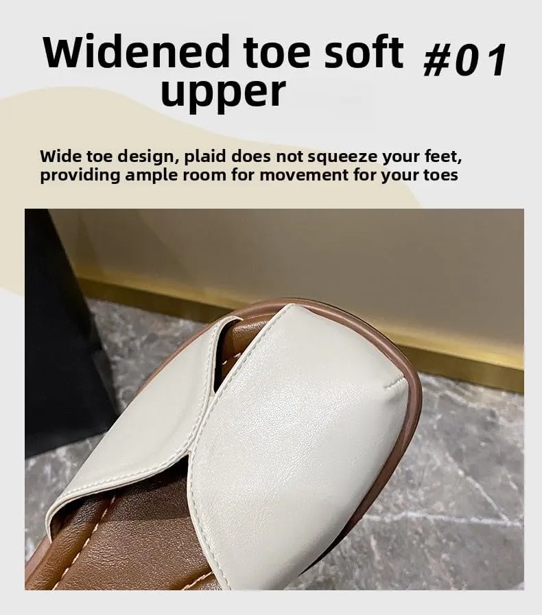 Fashion soft-soled sandals women's summer wear 2025 new casual Roman beach shoes temperament bag head sandals,Wear-resistant and lightweight, skin-friendly, comfortable