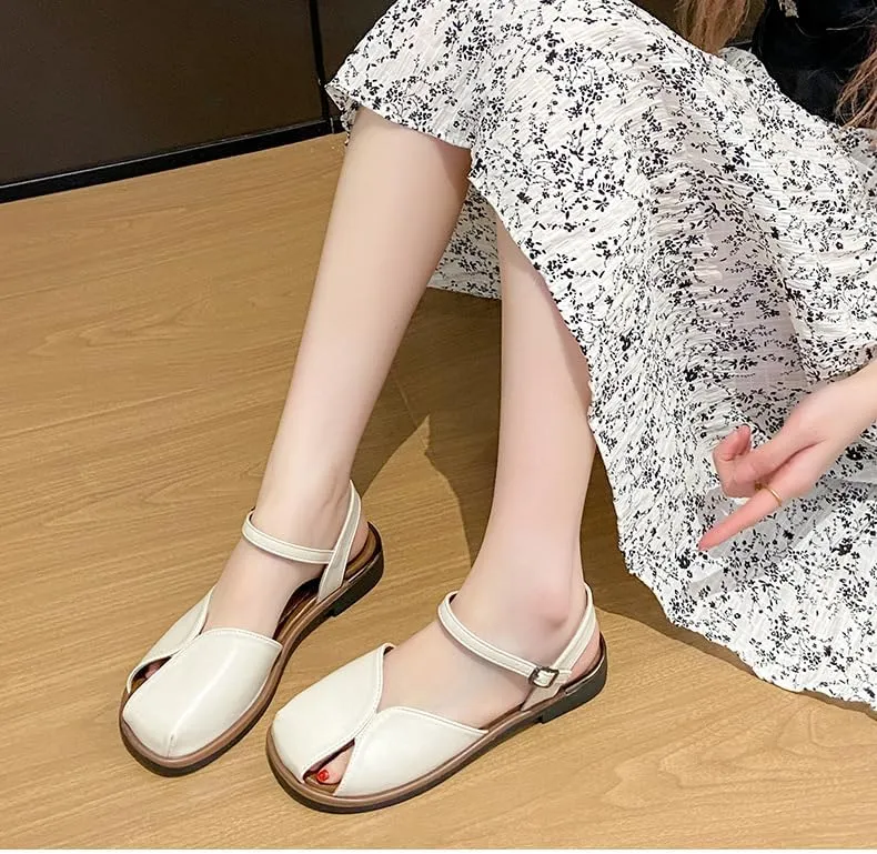 Fashion soft-soled sandals women's summer wear 2025 new casual Roman beach shoes temperament bag head sandals,Wear-resistant and lightweight, skin-friendly, comfortable
