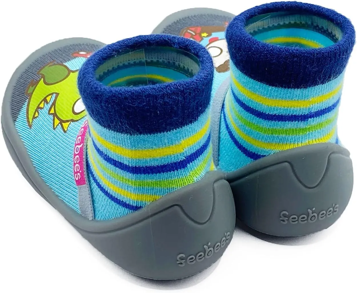 Feebee's Baby Sock Shoes Baby Walking Shoes Infant Non-Slip Lightweight Slippers with Soft Rubber Sole Baby Boys Girls Slip On Sneakers