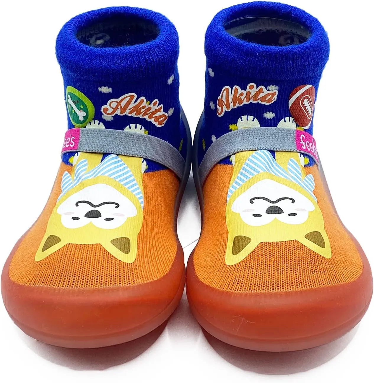 Feebee's Baby Sock Shoes Baby Walking Shoes Infant Non-Slip Lightweight Slippers with Soft Rubber Sole Baby Boys Girls Slip On Sneakers