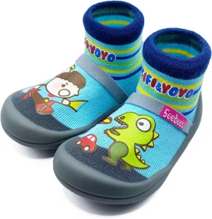 Feebee's Baby Sock Shoes Baby Walking Shoes Infant Non-Slip Lightweight Slippers with Soft Rubber Sole Baby Boys Girls Slip On Sneakers