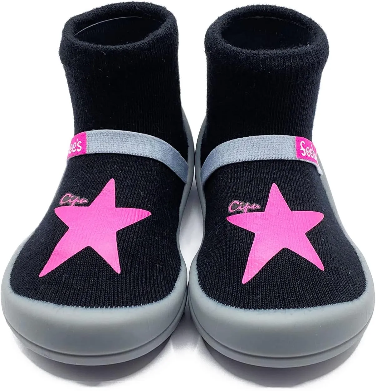 Feebee's Baby Sock Shoes Baby Walking Shoes Infant Non-Slip Lightweight Slippers with Soft Rubber Sole Baby Boys Girls Slip On Sneakers