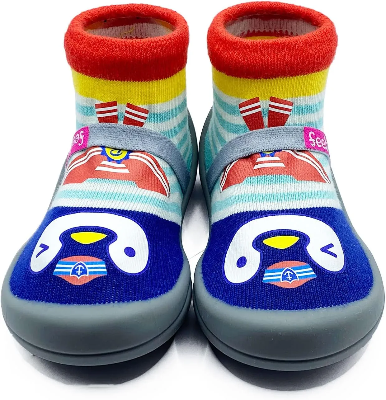 Feebee's Baby Sock Shoes Baby Walking Shoes Infant Non-Slip Lightweight Slippers with Soft Rubber Sole Baby Boys Girls Slip On Sneakers