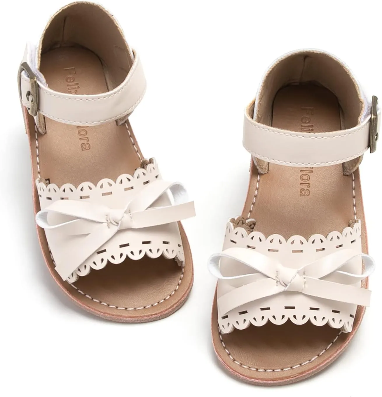 Felix & Flora Toddler Girl Sandals - Little Girl Easter Summer Dress Shoes Lightweight Open Toe Beach Holiday.
