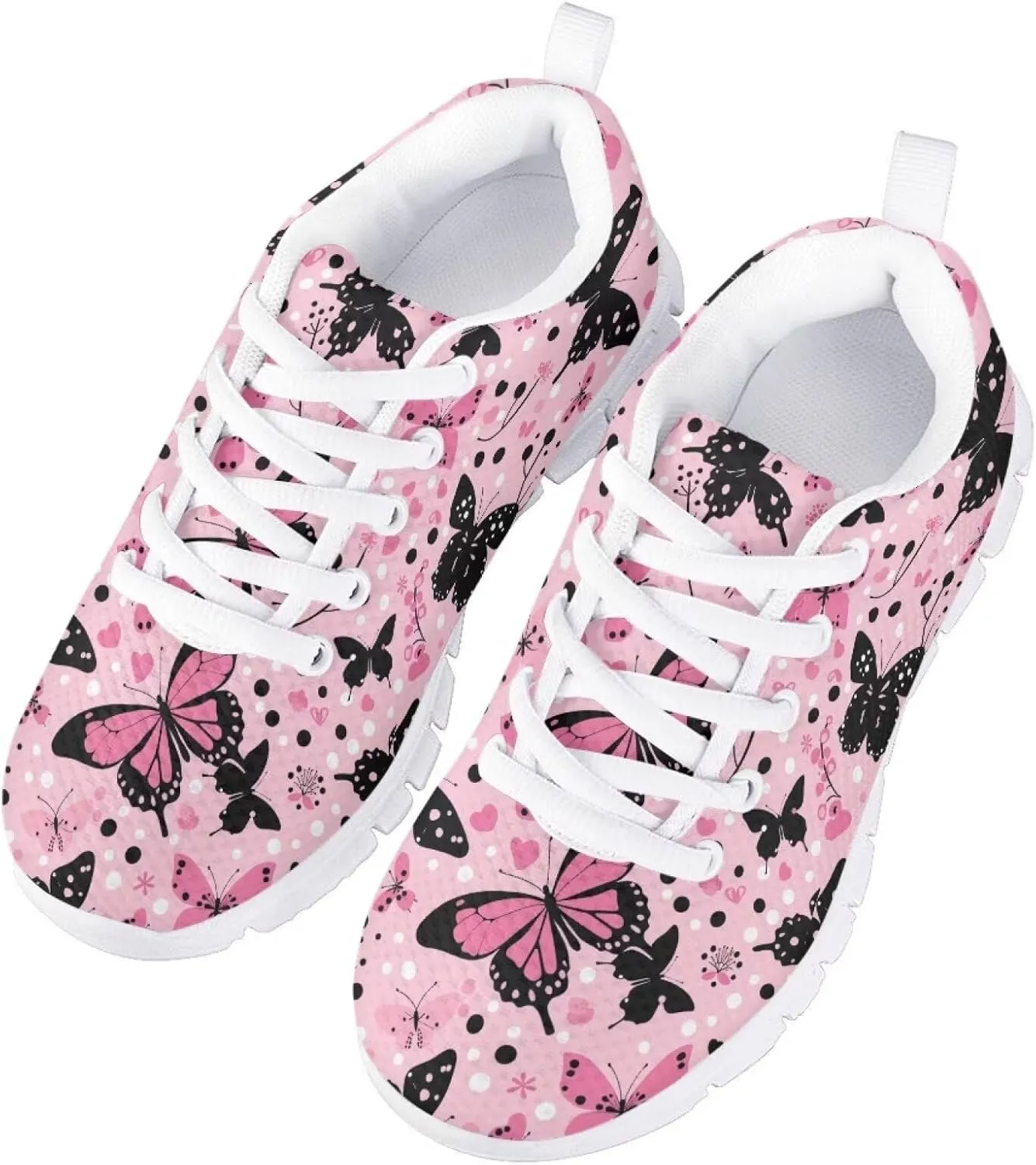 Flashideas Kids Shoes Athletic Walking Jogging Sport Comfortable Breathable Sneakers for Boys Girls White Sole