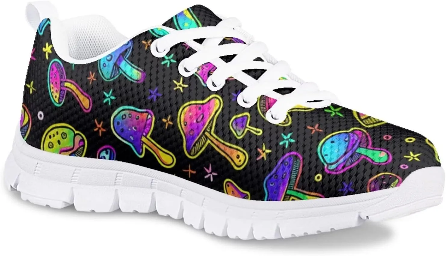 Flashideas Kids Shoes Athletic Walking Jogging Sport Comfortable Breathable Sneakers for Boys Girls White Sole