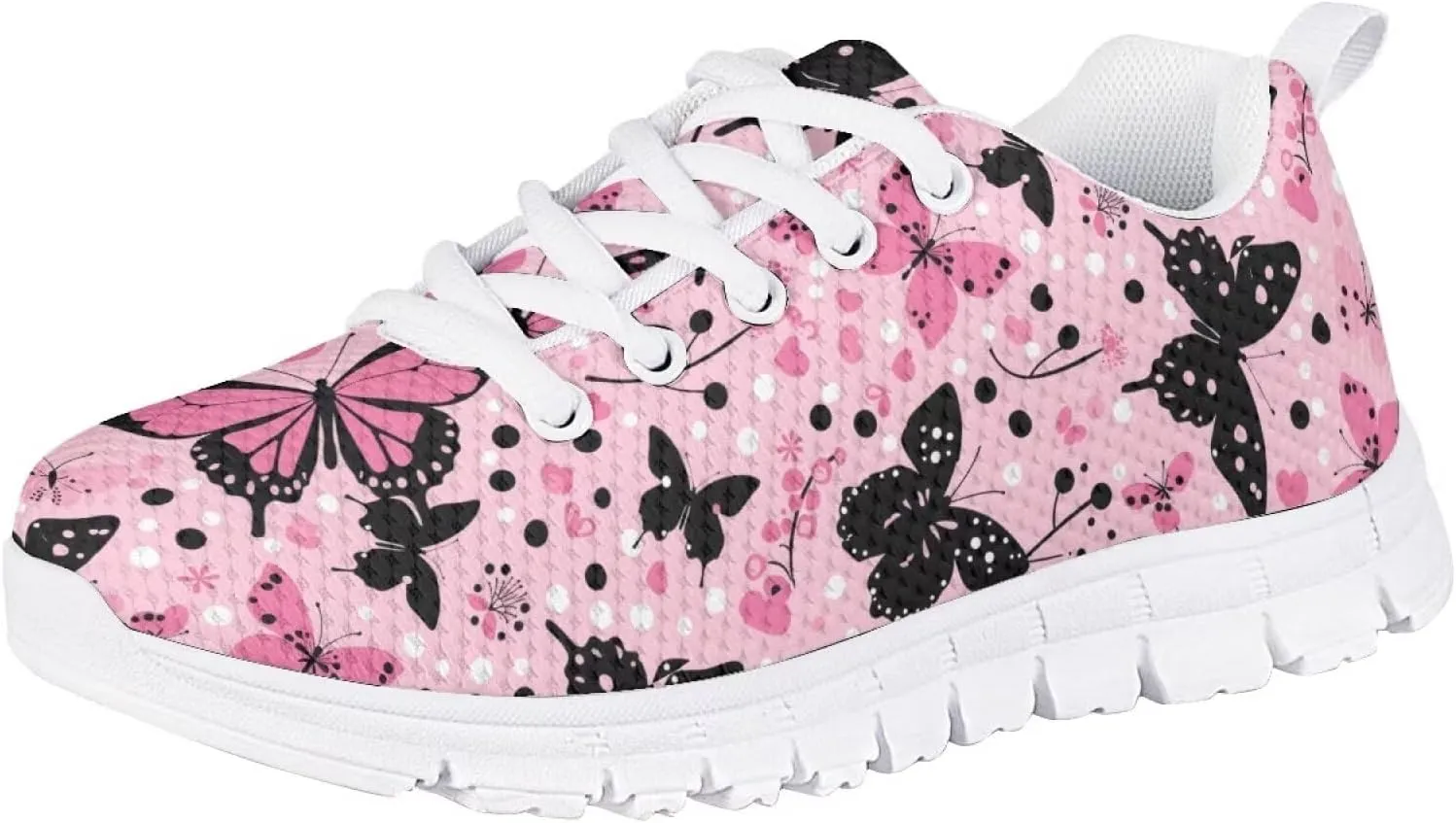 Flashideas Kids Shoes Athletic Walking Jogging Sport Comfortable Breathable Sneakers for Boys Girls White Sole