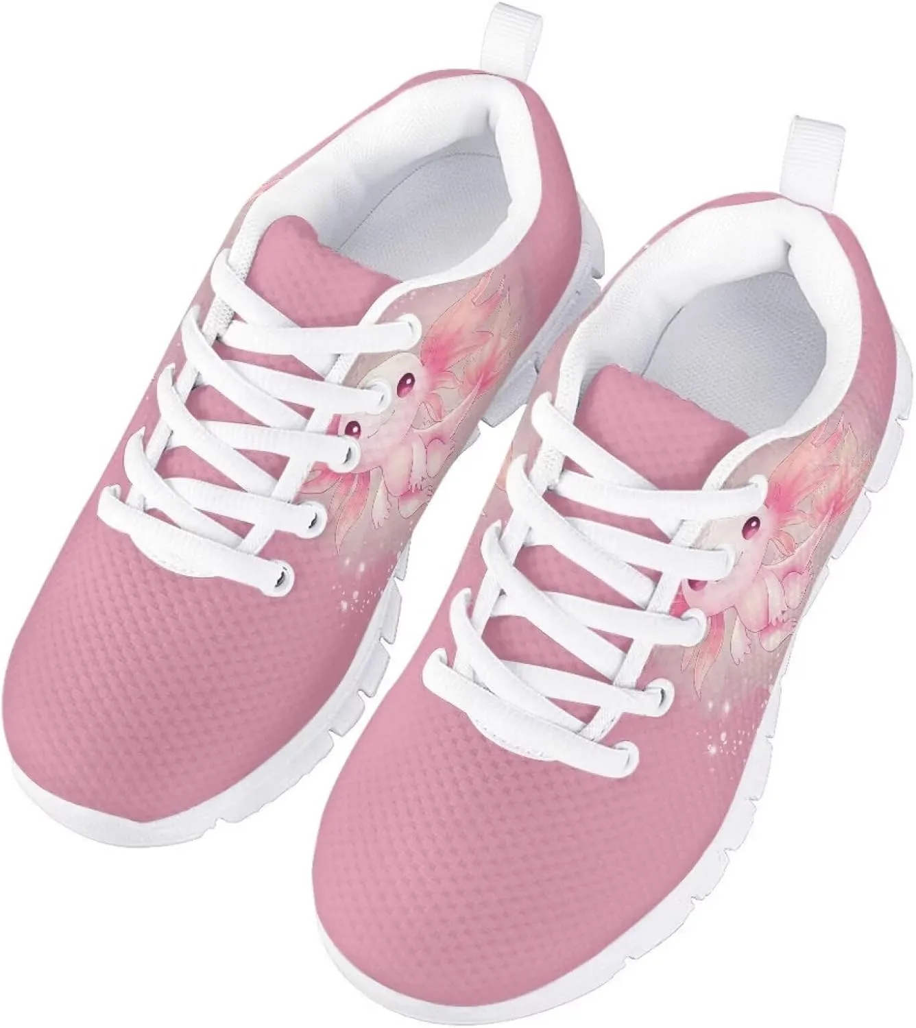 Flashideas Kids Shoes Athletic Walking Jogging Sport Comfortable Breathable Sneakers for Boys Girls White Sole