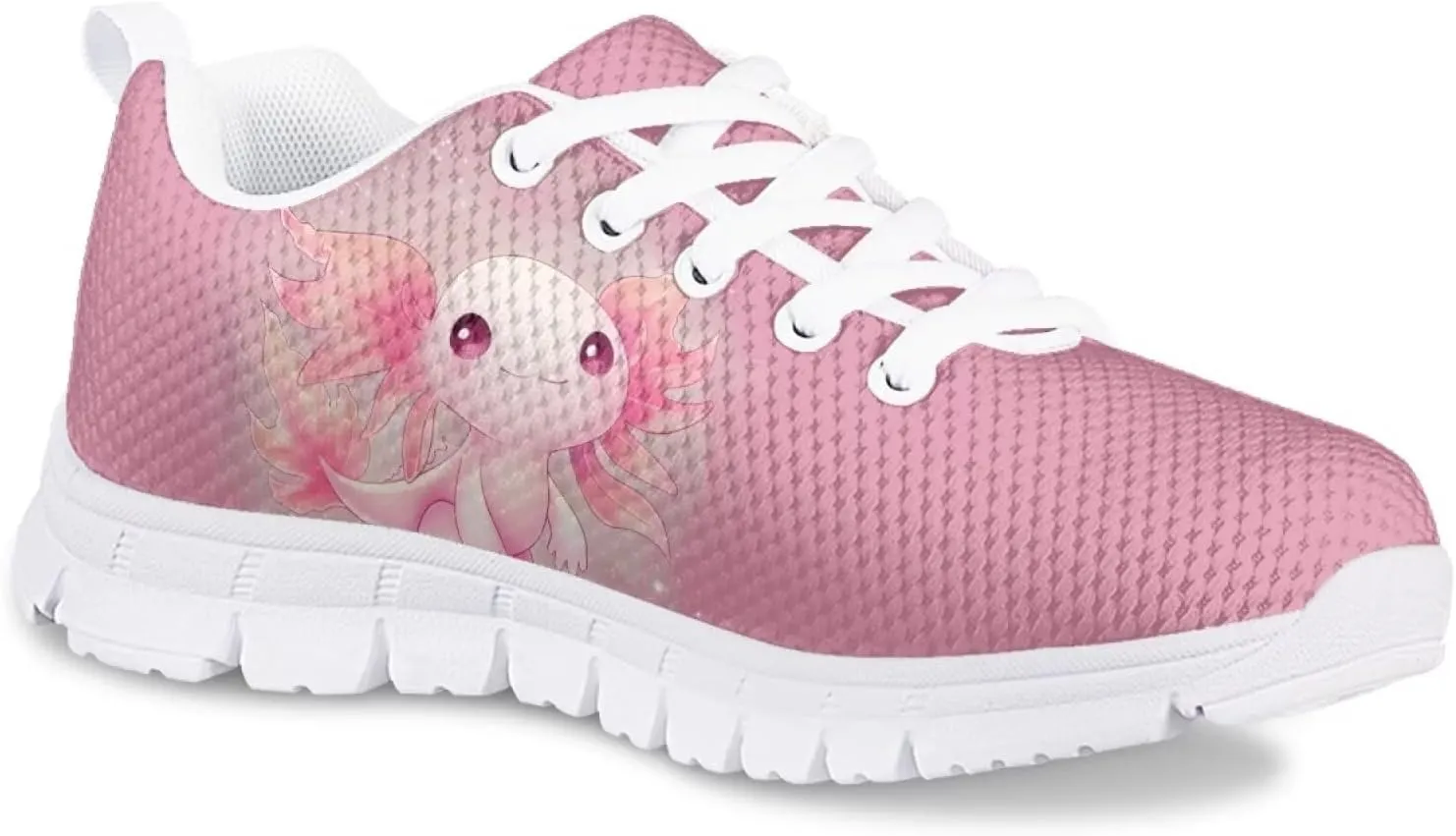 Flashideas Kids Shoes Athletic Walking Jogging Sport Comfortable Breathable Sneakers for Boys Girls White Sole