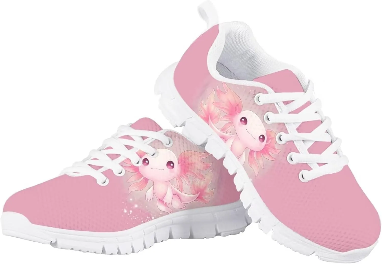 Flashideas Kids Shoes Athletic Walking Jogging Sport Comfortable Breathable Sneakers for Boys Girls White Sole