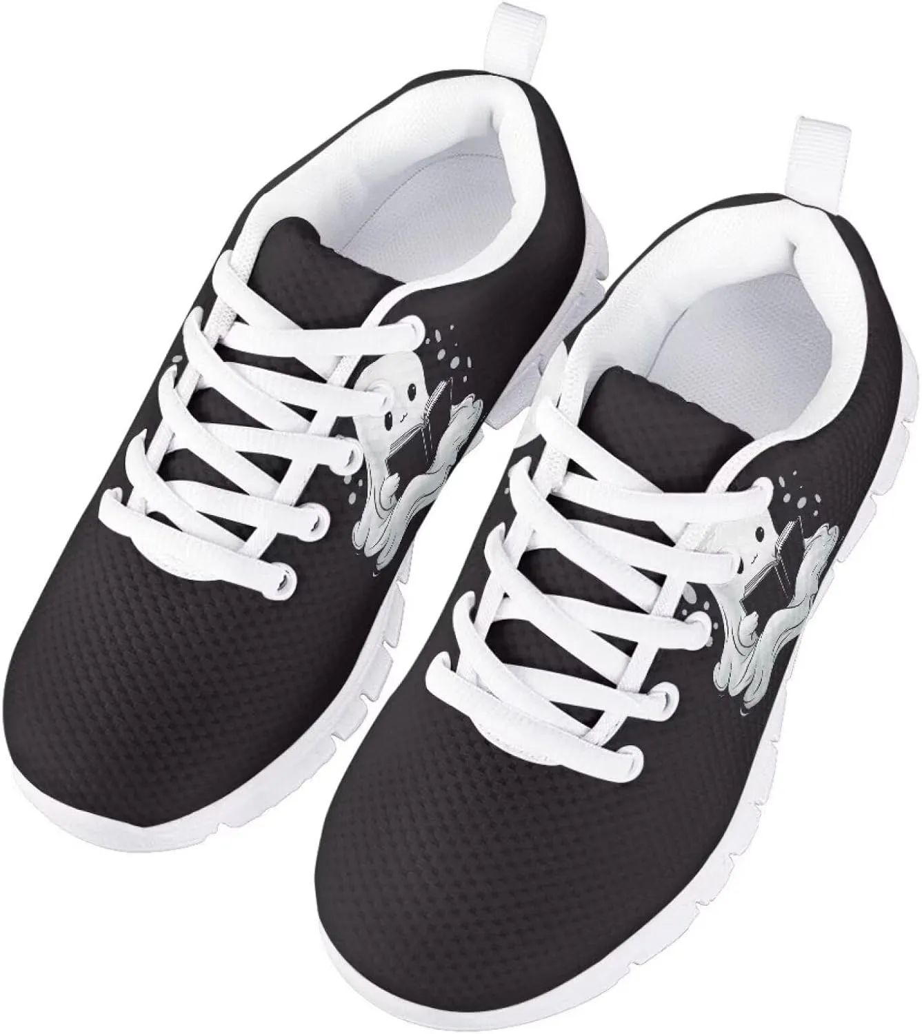 Flashideas Kids Shoes Athletic Walking Jogging Sport Comfortable Breathable Sneakers for Boys Girls White Sole