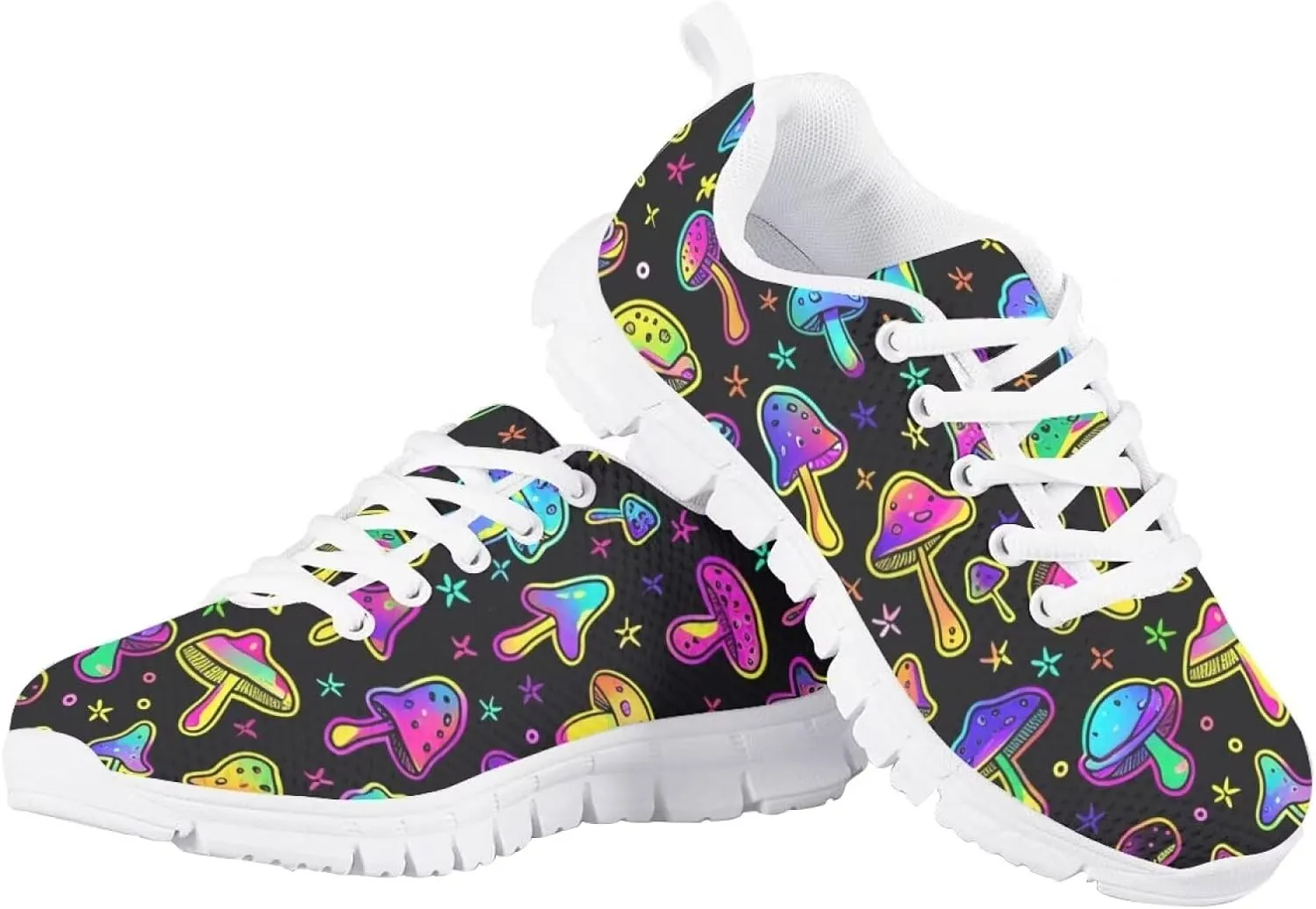 Flashideas Kids Shoes Athletic Walking Jogging Sport Comfortable Breathable Sneakers for Boys Girls White Sole