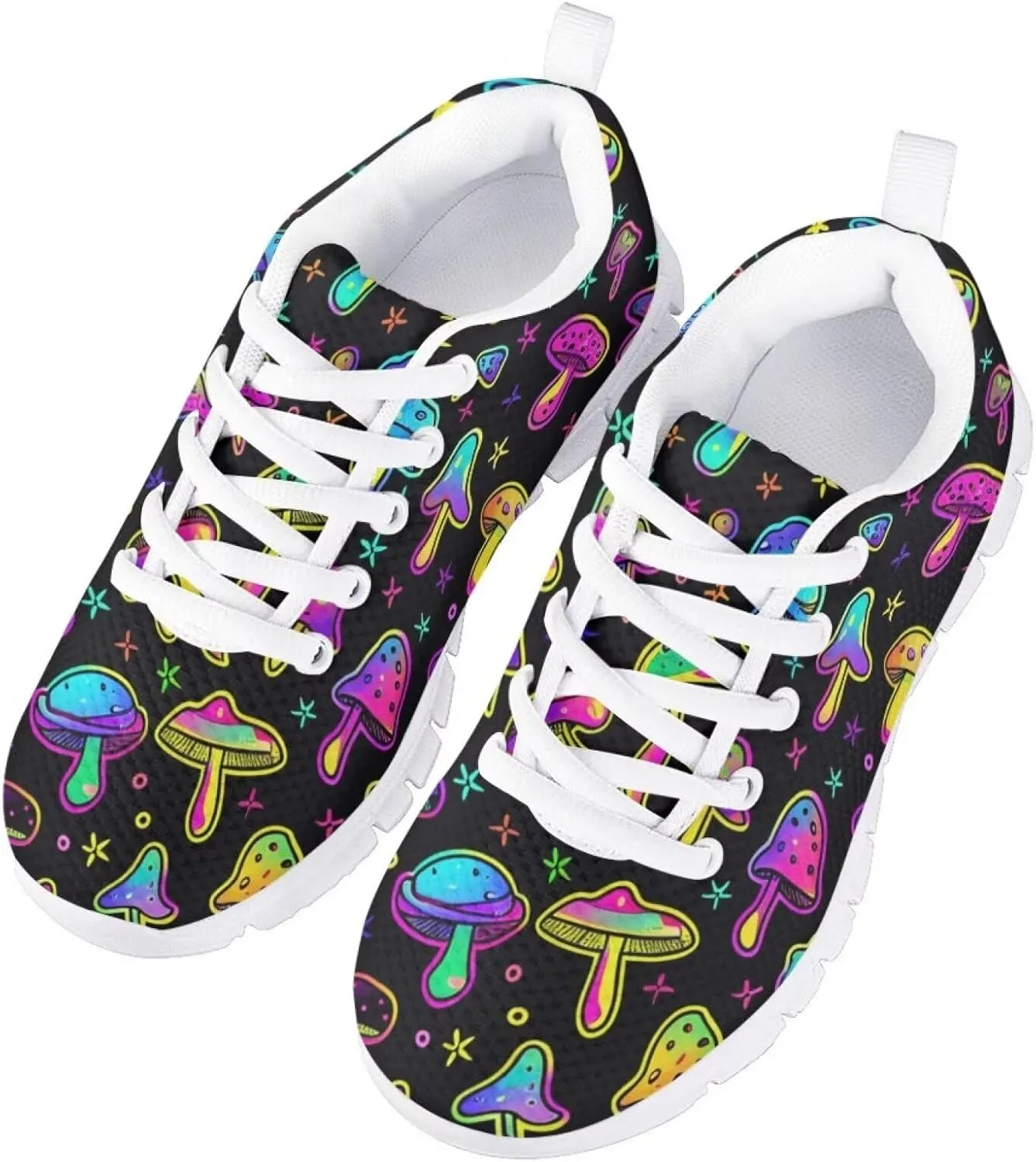 Flashideas Kids Shoes Athletic Walking Jogging Sport Comfortable Breathable Sneakers for Boys Girls White Sole