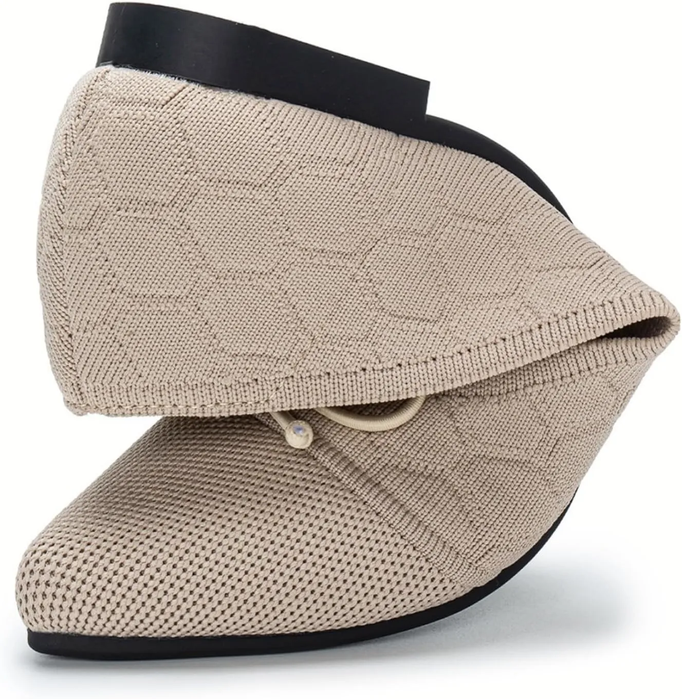 Flats for Womens Classic Pointed Toe Ballet Flats Comfortable Knit Dressy Bow Lightweight Casual for Work Office Flats Shoes