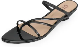 Flip Flops Thong Heels Women Heeled Sandals Low Chunky Heels Slip on Slide Sandals Kitten Heels for Women Party Dress Shoes