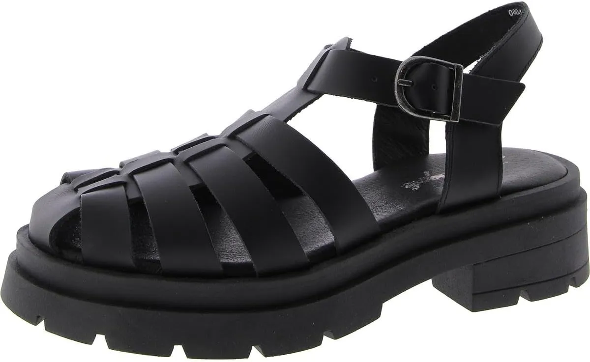 Free People Delaney Fisherman Platform - Women Platform Sandals - Leather Upper and Lining - Rubber Outsole