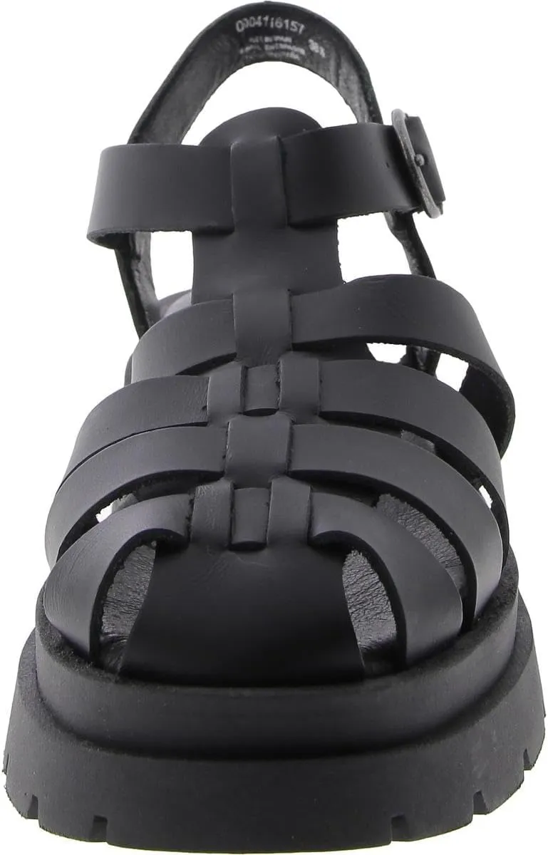 Free People Delaney Fisherman Platform - Women Platform Sandals - Leather Upper and Lining - Rubber Outsole