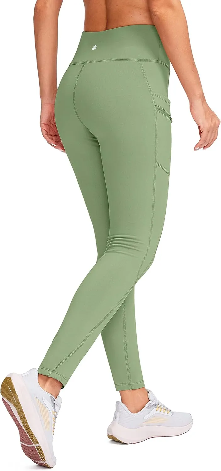 G Gradual Women's Fleece Lined Winter Leggings with Pockets Water Resistant High Waisted Thermal Warm Pants Running Hiking