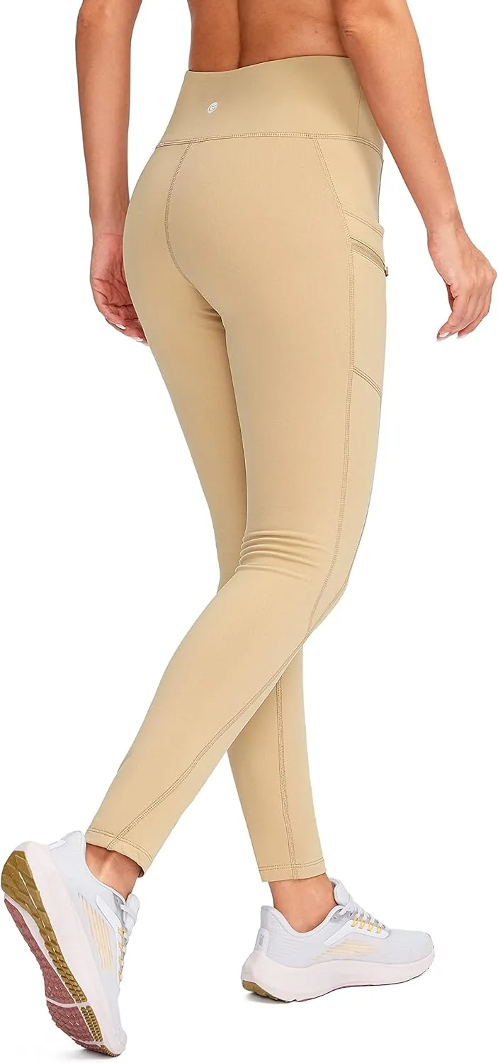 G Gradual Women's Fleece Lined Winter Leggings with Pockets Water Resistant High Waisted Thermal Warm Pants Running Hiking