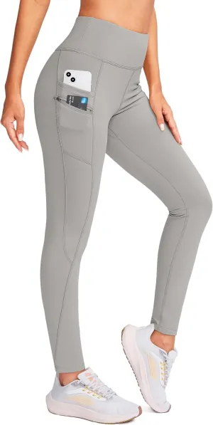 G Gradual Women's Fleece Lined Winter Leggings with Pockets Water Resistant High Waisted Thermal Warm Pants Running Hiking
