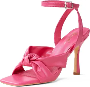 GENSHUO Ankle Strap High Heels Knot Sandals