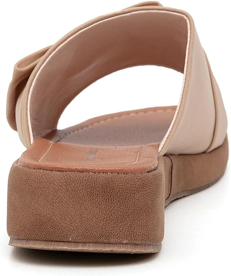 getmorebeauty Women's Cute Bow Wedge Sandals Slip On Open Toe Mules Clogs Slides Sandals Summer Shoes