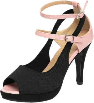 getmorebeauty Women's High Heels Shoes Ankle Straps Dress Heeled Sandals