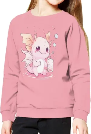 Girls Cute Graphic Sweatshirt Long Sleeve Sweater Fall Outfit 6-16Y