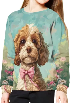 Girls Cute Graphic Sweatshirt Long Sleeve Sweater Fall Outfit 6-16Y
