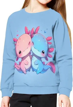 Girls Cute Graphic Sweatshirt Long Sleeve Sweater Fall Outfit 6-16Y