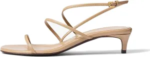Heeled Sandals for Women Dressy Square Open Toe Comfy Strappy High Heels with Ankle Strap for Wedding Party Daily Wear