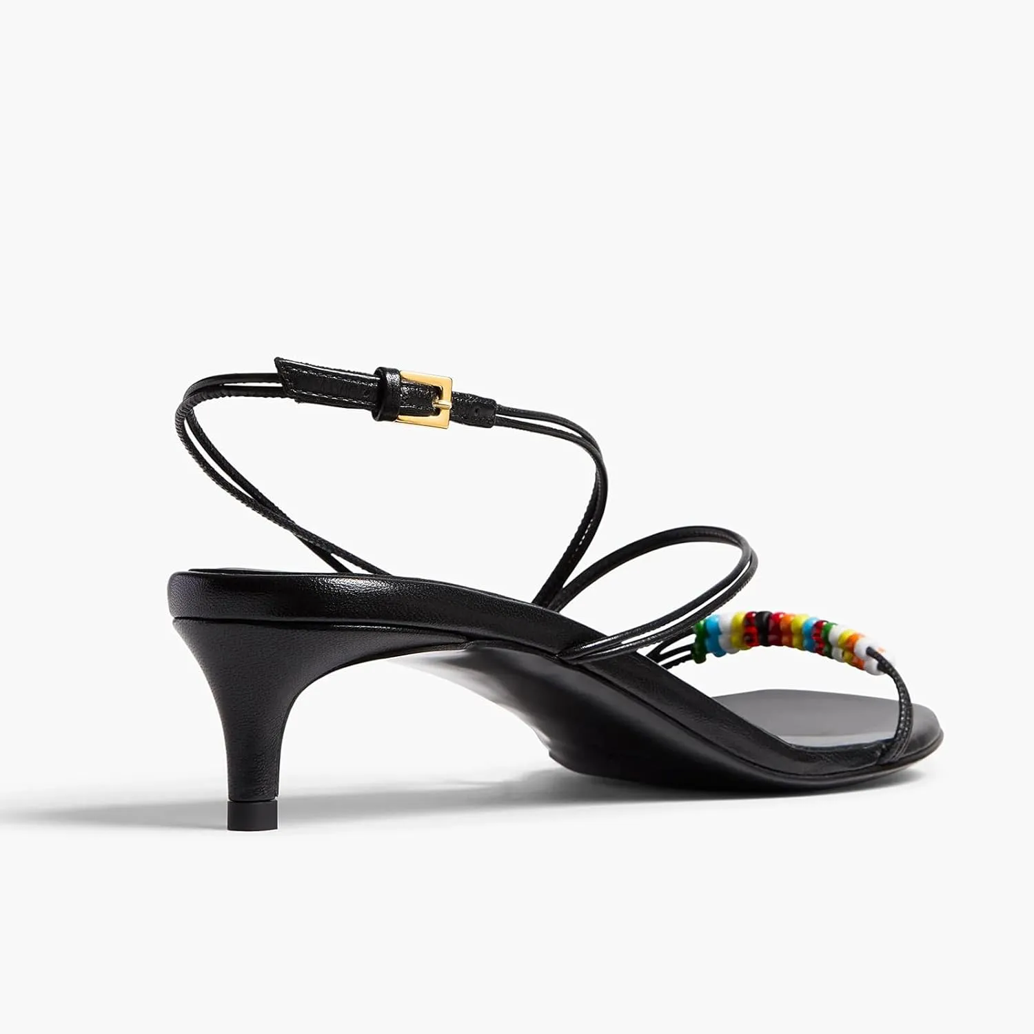 Heeled Sandals for Women Dressy Square Open Toe Comfy Strappy High Heels with Ankle Strap for Wedding Party Daily Wear