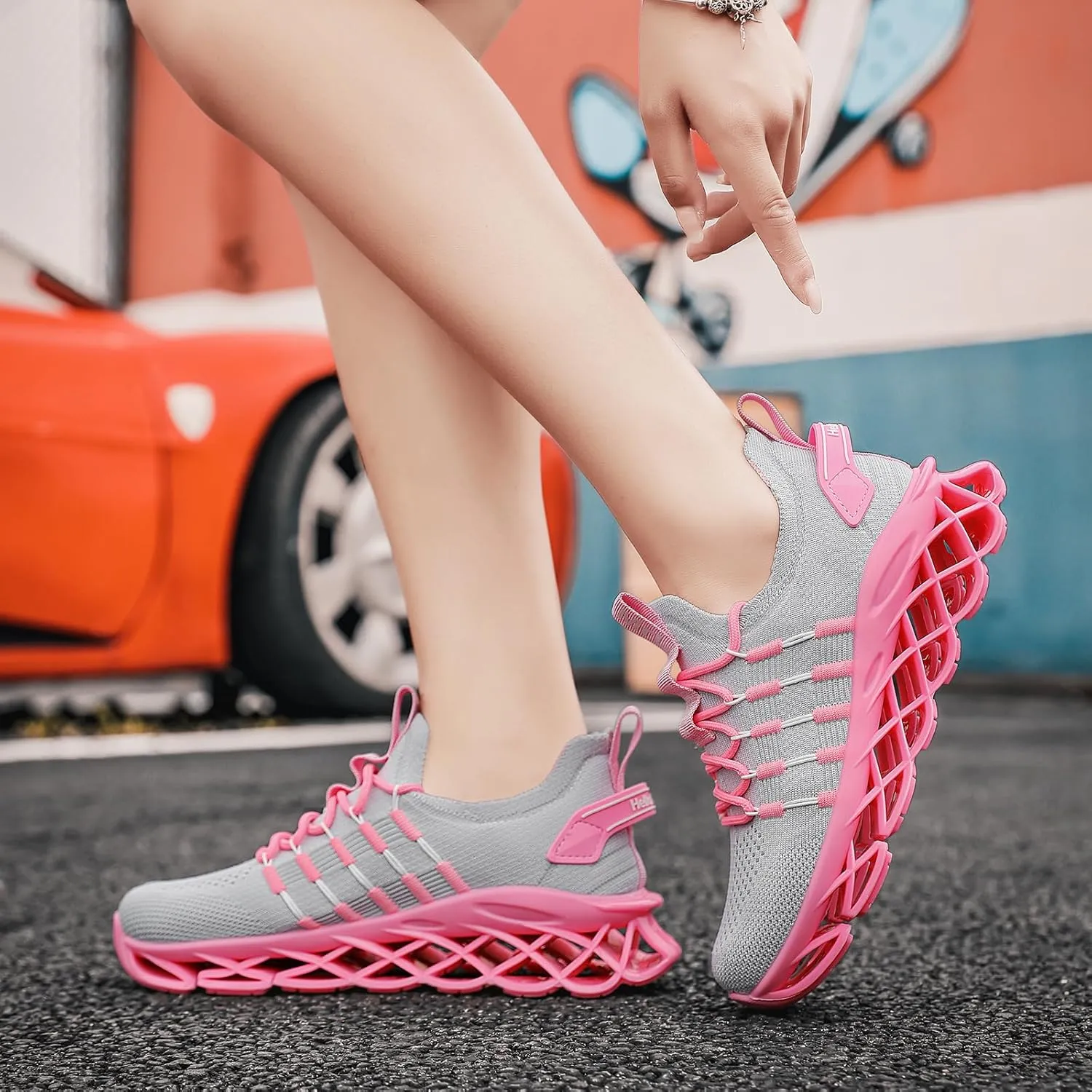 Hello MrLin Womens Shoes Lightweight Sneakers for Women Breathable Walking Shoes Women Fashion Casual Slip On Tennis Running Shoes Non Slip