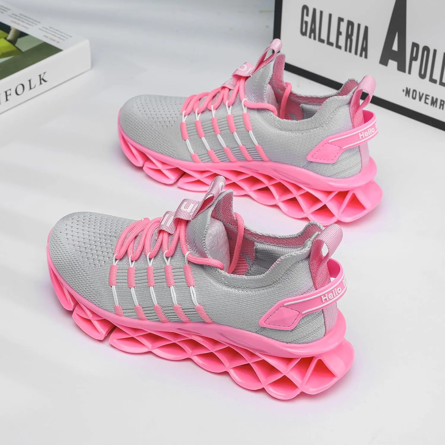 Hello MrLin Womens Shoes Lightweight Sneakers for Women Breathable Walking Shoes Women Fashion Casual Slip On Tennis Running Shoes Non Slip